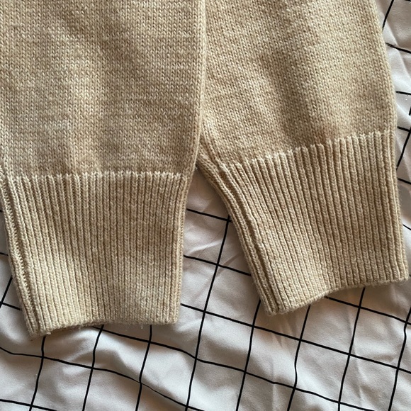 h&m cream-coloured knit sweatpants - Picture 3 of 5